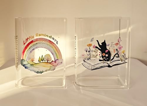 Book Shaped Bookmark Holder, Reading Accessories Gift for Book Lovers, Women, Librarians (Rainbow) - style: rainbow