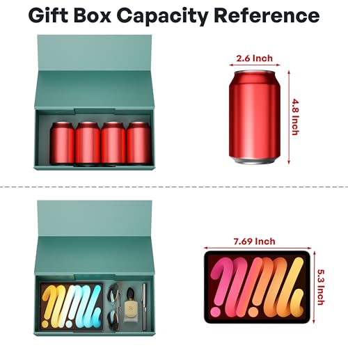 RYDDOY Green Gift Box, 12x6x4'' Gift Boxes with Lids for Presents - color: Forest Green, size: 12 x 6 x 4 Inch