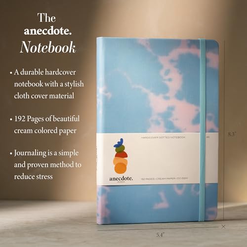 ANECDOTE. Lined Journal Notebook,192 Pages, A5 size: 8.3" x 5.4"| Hardcover - color: Tie Dye, size: 8.3" x 5.4"