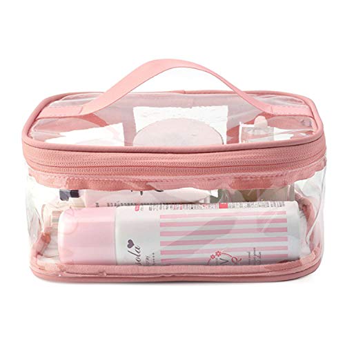 BallHull Makeup Bag Zipper Waterproof Portable Travel Storage Pouch 2 Pcs - color: Pink and Green