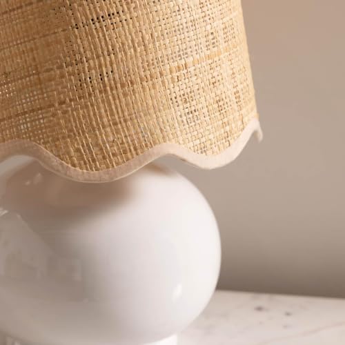 Benton Ceramic Table Lamp, Pearl White - color: Pearl White