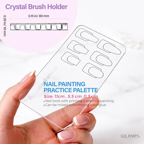 GELPARTY Professional Nail Art Tools Kit – 24PCS Nail Brush Set with Liner Brushes, Dotting Pens, Acrylic Gel Brushes, Nail Tape, Tweezers & Brush Holders for DIY Nail Design & Salon Use