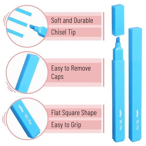 Mr. Pen- Aesthetic Highlighters No Bleed, 8 Pack, Assorted Colors | Chisel Tip, Cute Highlighters Assorted Colors for Journaling, Highlighting, Underlining, Fast Dry, Back to School Supplies - color: Autumn Colors, size: 8 Pack