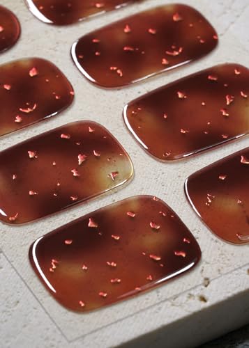 Real Gel Nail Strips (No UV Light Needed) - 44Pcs Salon Quality Nail Stickers - Long Lasting Polish Wraps for Women, Easy Apply & Remove (Molten Honey) - color: Molten Honey Brown