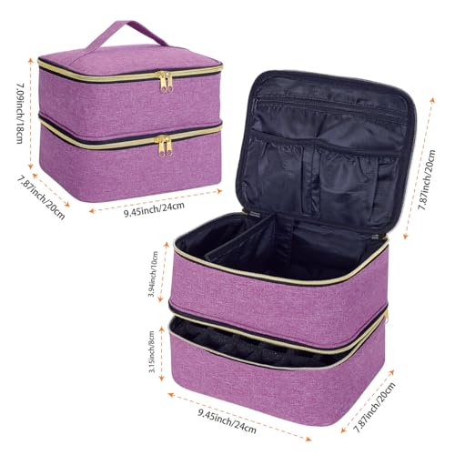 Nail Polish Organizer Holds 30 Bottles (15 ml/0.5 floz),Purple - color: Purple