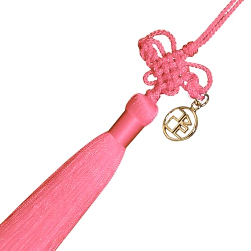 Korean Butterfly Norigae Tassel Charm, Traditional Knot Accessory Keychain, Hanbok Ornament Gift, 10 Colors (Pink) - color: Pink