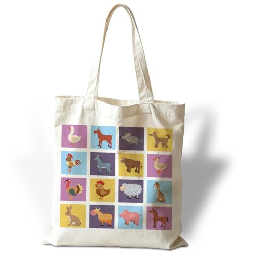 Funny Canvas Tote Bag, Reusable Shoulder Grocery Bag, Holiday Gift Bags for Friends, 13.7x15.7 inch - color: Style 02
