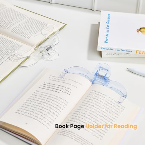 Transparent Book Page Holder for Reading, Large Book Clip, Journal Clip - color: Transparent