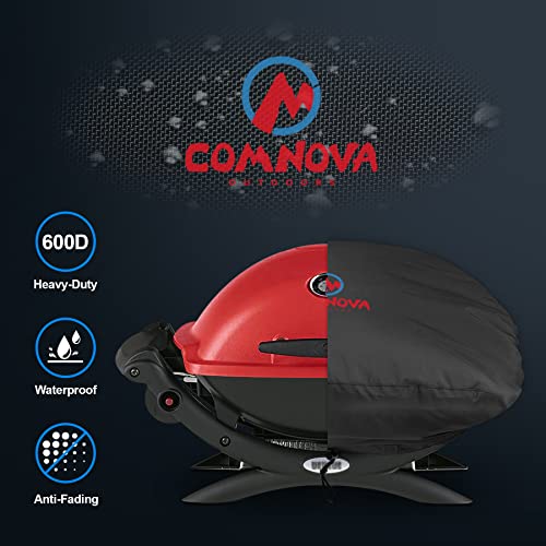 Comnova Grill Cover for Weber Q Series - 7111 BBQ Cover for Weber Q2000 and Q200 Series Gas Grill Heavy Duty & Waterproof, 33 Inch Barbecue Cover for Weber Q2200, Q2000, Q2400, Q200, Q220 and More - color: Premium Black - Tabletop Q2000 & Q200