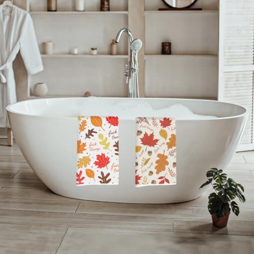 Autumn Maple Leaf Trump Kitchen Towels Funny Gifts for Women Tea Towel - color: Multi 1861