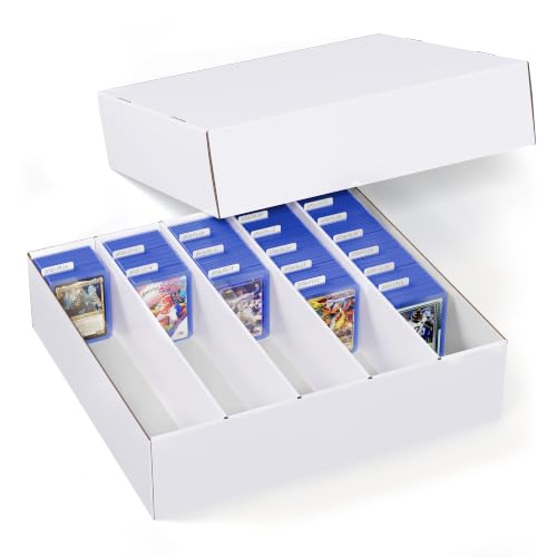 ZLCA 5 Row Trading Card Storage Box, 4000+ Standard Card 900+ Top Loader - color: Top Loader, size: 5 Row