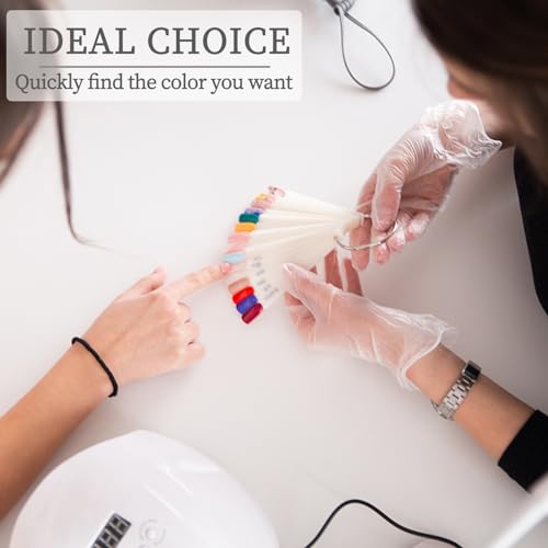 BQAN Nail Swatch Sticks 200 Pcs Natural with Ring & Number Stickers - color: Natural-200pcs