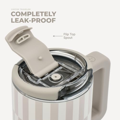 HydroJug Coffee Traveler 20oz Ceramic-Lined Mug with Handle, Latte - color: Latte