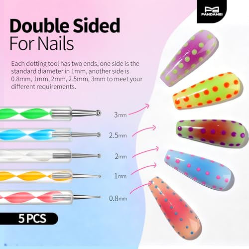 FANDAMEI Nail Art Pens, Nail Art Tools, Nail Design Tools, Nail Stuff - color: Transparent Glitter