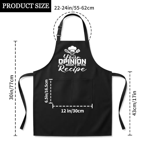 Funny Aprons for Men，Women - color: Your Opinion Wasn't in the Recipe