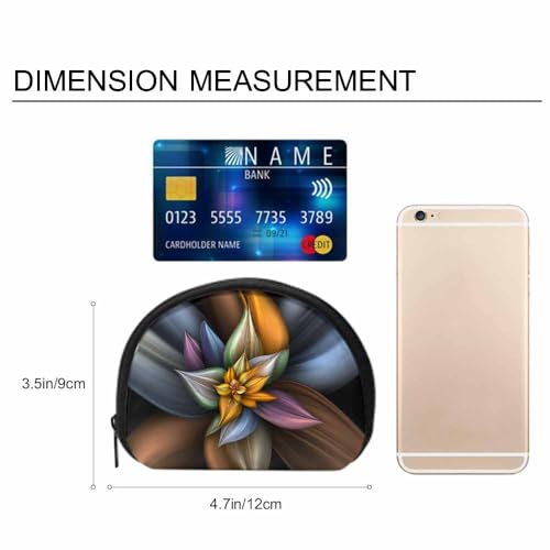 IBILIU Small Coin Purse Retro Flower Abstract Metal Art Pattern Mini Wallet Coin Pouch Change Purse For Women Men - color: Coinp-004