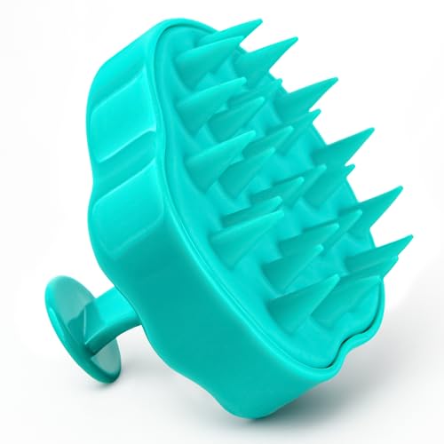 RELAXXO Scalp Massager Hair Growth – Exfoliator & Hair Scrubber for Scalp, Soft Bristles for Dandruff & Soothing Comfort, Shampoo Brush, Wet & Dry Use, Green - color: Green
