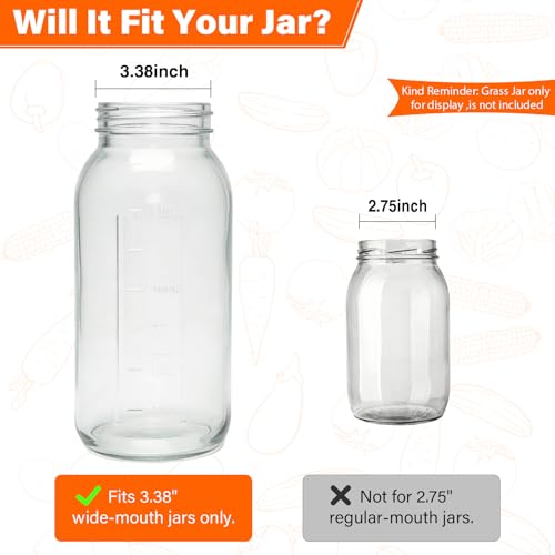 6 Pack Fermentation Lids with Airlocks for Wide Mouth Mason Jar - size: 3.3 IN*6 Pack (No Jar)