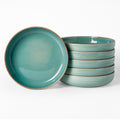 famiware Meteor 33 oz Pasta Bowls Set of 6, Peacock Green - color: Peacock Green, size: Set of 6