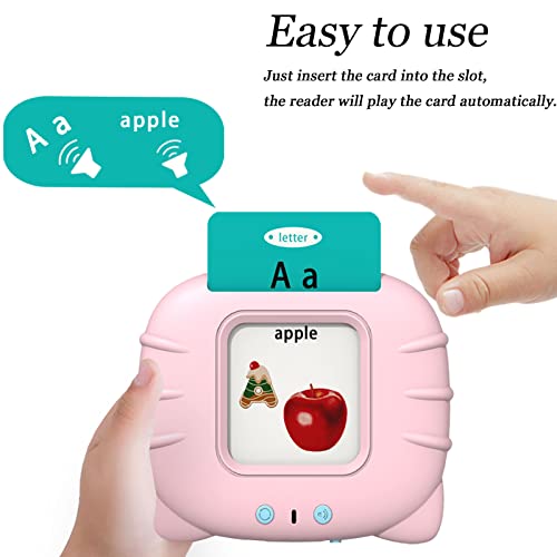 Startcan Talking Flash Cards for Toddlers 1 2 3 4 5, Speech Therapy Toys Autism Toys, ABC 123 Sight Words Etc - 255 Cards-510 Sides, Educational Learning Interactive Toys with Giftable Package - color: 510-pink (New Abc+123+ 3 Songs)