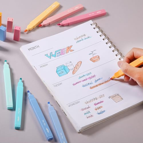 Mr. Pen- Aesthetic Highlighters No Bleed, 8 Pack, Assorted Colors | Chisel Tip, Cute Highlighters Assorted Colors for Journaling, Highlighting, Underlining, Fast Dry, Back to School Supplies - color: Fairytale shades, size: 8 Pack