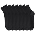 Women's Cotton Quarter Crew Socks - color: 10 Black - 7 Pairs