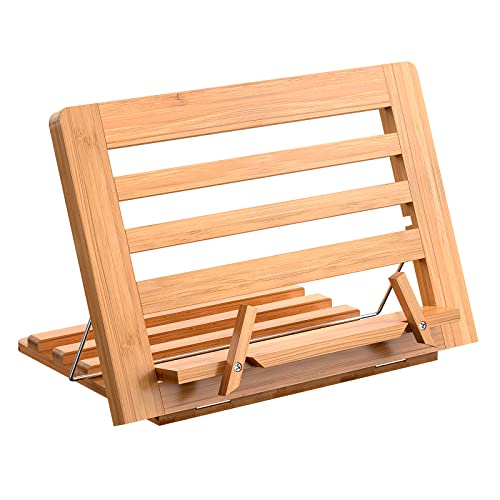 Wooden Desktop Book Stands, Adjustable Book Stand for Reading