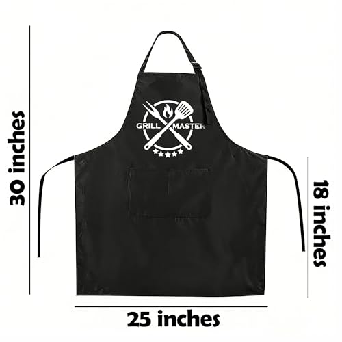 Funny Black Apron with Pockets for Man,Dad,Husband,Father in Law,Chef Daddy Women Grilling Apron BBQ Cooking Gifts - color: Apron-10