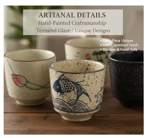 DAYUMKOU 6 Pack Japanese Tea Cup No handle for Adults