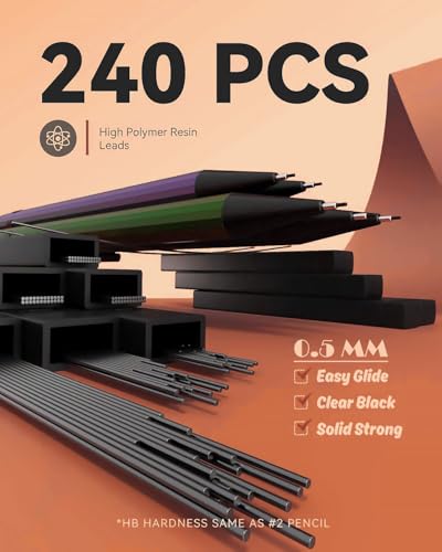Four Candies Metal Mechanical Pencils 0.5, 19-Count Pack with Case - style: 0.5mm