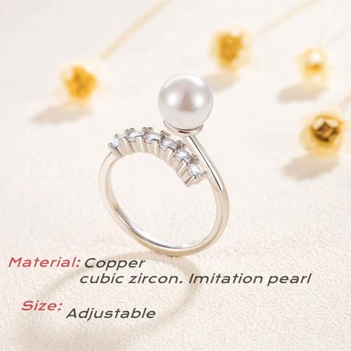 Pearl Bride Wedding Jewelry Set Faux Pearls Crystal Rhinestone Necklace Earrings Bracelet Sets for Women Bridesmaid(3 PCS) - color: Silver - White Pearl