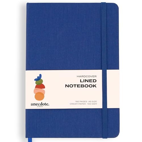 ANECDOTE. Lined Journal Notebook,192 Pages, A5 size: 8.3" x 5.4"| Hardcover - color: Royal Blue, size: 8.3" x 5.4"