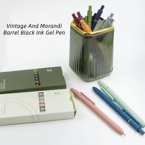 YOXMJDB Gel Pens, 12 Pcs 0.5mm Fine Point Smooth Writing Pens Cute Pens, High-End Series Black Ink Pens for Journaling Note Taking, School Office Supplies for Women Men (12 Pcs Gold Mixed colors) - color: 12 Pcs Gold Mixed colors