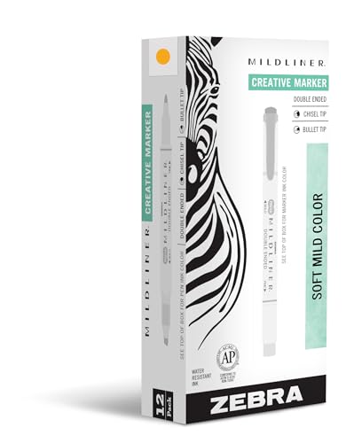 Zebra Pen MILDLINER No Bleed Highlighter, Gold Color, Dual Tip, 12-Pack - color: Gold