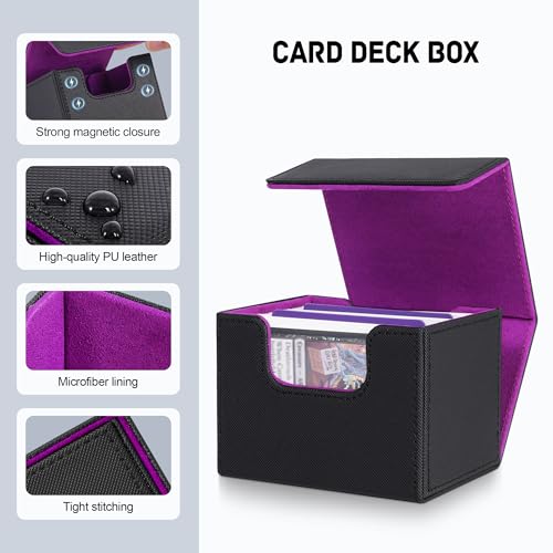 ZLCA 4PCS MTG Deck Box Holds 120+ Single Sleeved Cards Commander Deck Box - color: 4pcs-Multicolor, size: A-Horizontal