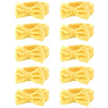 10 Pack Cute Yellow Soft Spa Headbands Bulk for Women Girls - color: Yellow