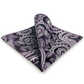 S&W SHLAX&WING Mens Pocket Square Paisley Multicolor Large for Business Wedding - color: Ah72