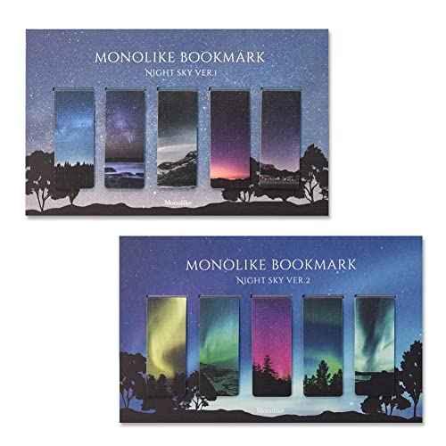 Monolike Magnetic Bookmarks Night Sky ver.1 + ver.2, 10 Pieces - color: Night Sky Ver.1 + Ver.2