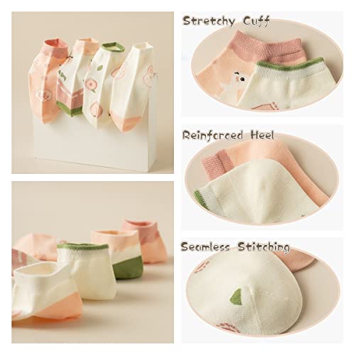 Cute Animals/Flowers Patterned Ankle Socks for Women - color: 20 Pairs-all
