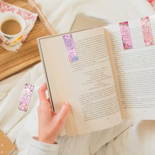 Bible Verse Magnetic Bookmarks - 30 Pcs Christian - style: Christian Floral