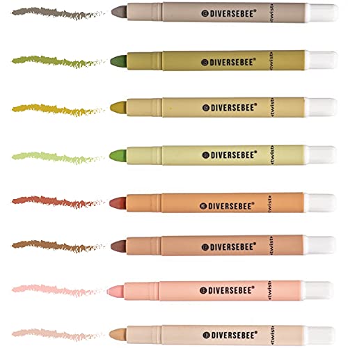 DIVERSEBEE Bible Highlighters and Pens No Bleed, 8 Pack Assorted Colors Gel Highlighters Set, Cute Bible Markers Study Journaling School Supplies and Accessories (Earthy) - color: Earthy