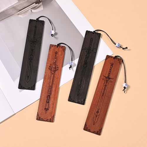 ZQZYMXQ 4Pcs Sword Bookmark, Cool Bookmarks for Men, Gifts for Book Lovers Men (Sword Set) - style: Sword Set
