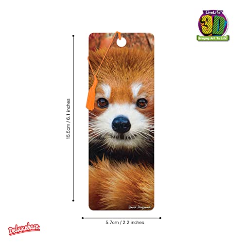 3D LiveLife Bookmark - Baby Red Panda Lenticular Page Marker - color: Baby Red Panda