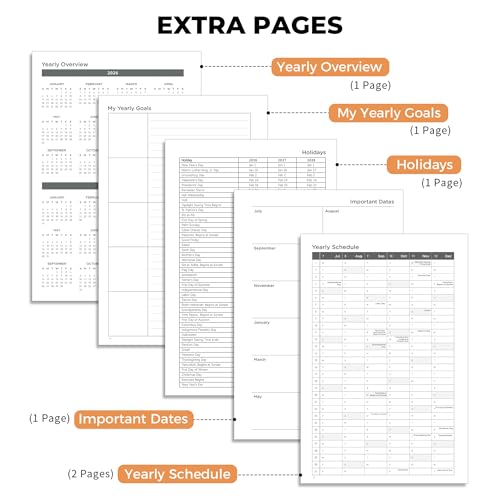 AHGXG Academic Planner 2026-2027, July 2026 - June 2027, 5.7" x 8.3" - size: 5.7" x 8.3"