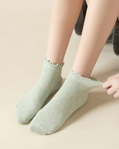 Mcool Mary Womens Ankle Ruffle Socks 6 Pack - color: Multicolor4, size: 5-9