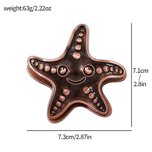 Vintage Ocean Bookmark Clip, 4 Color Starfish Shell Octopus for Book Lovers - color: Starfish Style D
