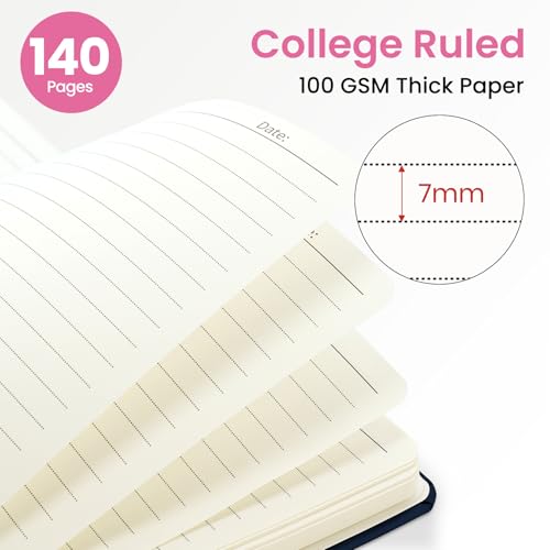 ZOTIA Lined Spiral Journal for Women, A5 Pretty Hardcover Notebook for Work, School & Office Writing, Aesthetic Writing Journal College Ruled, 140 Pages, 5.8" x 8.3", Radiant Pastures - color: H-Radiant Pastures
