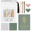9 Pcs Book Lovers Gift for Women Bookworm Work School Office Gifts,Green - color: Green
