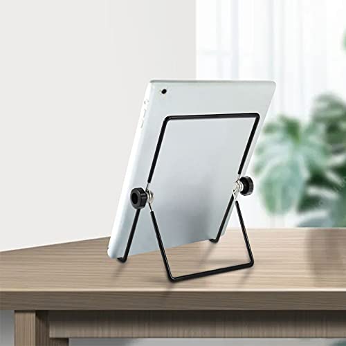 PINGEUI 12 Pack Adjustable Iron Display Stand, 7.5x5.3 Inch Adjustable Wire Display Stand, Foldable Tablet Display Stand Holder for Tablet, Books, Photos, Plates, Cookbooks