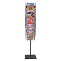 Rotating Brochure Display Stand,Detachable Magazine Rack with 36 Pockets,63inch Floor Standing Literature Display Stand